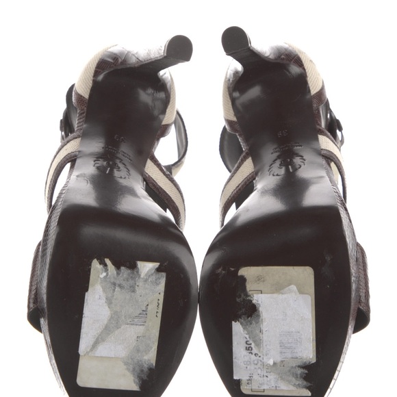 BELSTAFF perfect condition, cream and brown wrapped around the ankle platform, - Picture 5 of 7